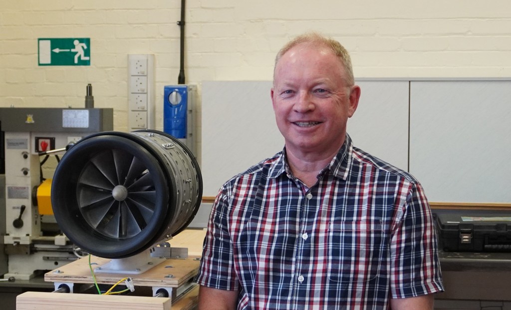 Robert Bolam with the Fast fan.